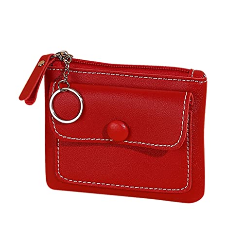 TDEOK Lady Wallet Fashion Bag und sehr tragbare, leichte und große Brieftasche Kitkartenhüllen Mit Abschirmung (Red, One Size) von TDEOK