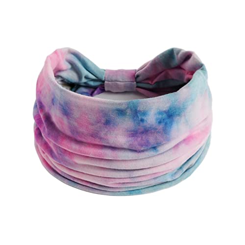 TDEOK Laufweste Herren Sommer Erweiterung Yoga Haarband Sport elastisches Schweiß absorbierendes Stirnband Muslimische Kopftuch (Blue, One Size) von TDEOK