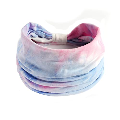 TDEOK Laufweste Herren Sommer Erweiterung Yoga Haarband Sport elastisches Schweiß absorbierendes Stirnband Muslimische Kopftuch (Light Blue, One Size) von TDEOK