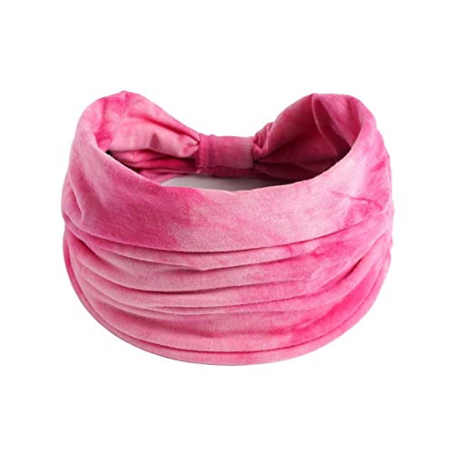 TDEOK Laufweste Herren Sommer Erweiterung Yoga Haarband Sport elastisches Schweiß absorbierendes Stirnband Muslimische Kopftuch (Pink, One Size) von TDEOK