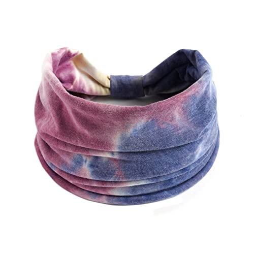 TDEOK Laufweste Herren Sommer Erweiterung Yoga Haarband Sport elastisches Schweiß absorbierendes Stirnband Muslimische Kopftuch (Purple, One Size) von TDEOK