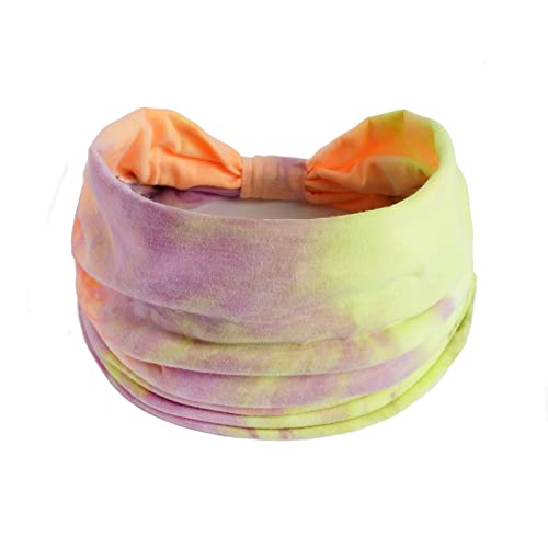 TDEOK Laufweste Herren Sommer Erweiterung Yoga Haarband Sport elastisches Schweiß absorbierendes Stirnband Muslimische Kopftuch (Yellow, One Size) von TDEOK