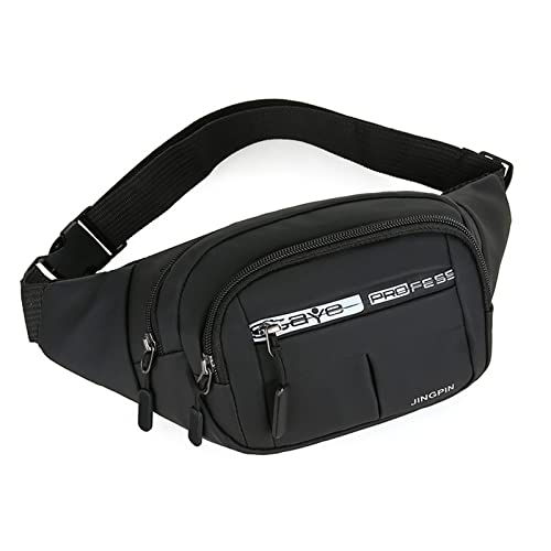 TDEOK Männer und Frauen Mode Kapazität Umhängetasche einfache lässige Schultertasche Gürteltasche Hüfttaschen Outdoor (Black, One Size) von TDEOK