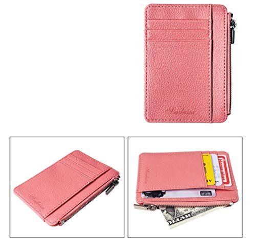 TDEOK Men 's Fashion-Black Multi-Card Card Brieftasche Kitkartenhüllen Edelstahl (Pink, One Size) von TDEOK