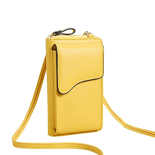 TDEOK Mode Tasche Unisex Große Kapazität Tasche Mode Tragbare Umhängetasche Umhängetasche Mobiltelefon-hüllen Geldbörsen (Yellow, One Size) von TDEOK