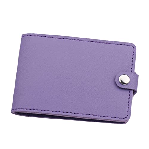 Modische ID-Brieftasche, einfarbig, Geldbeutel, Kartenfächer, Führerscheinabdeckung, Clutch Bag Damen Geldbörsen Groß Unter (Purple, A) von TDEOK