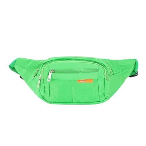 TDEOK Running Fanny Pack Herren- und Damen-Handy-Out-of-Home-Casual-Kuriertasche, Bedruckte eng anliegende Geldbörse Hüfttaschen Outdoor (Green, One Size) von TDEOK