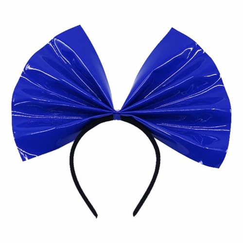 TDEOK Schweißbänder Stirn modisch und bequem, mit großer Schleife, Pailletten-Stirnband Laufen Stirnband Winter (Blue, One Size) von TDEOK