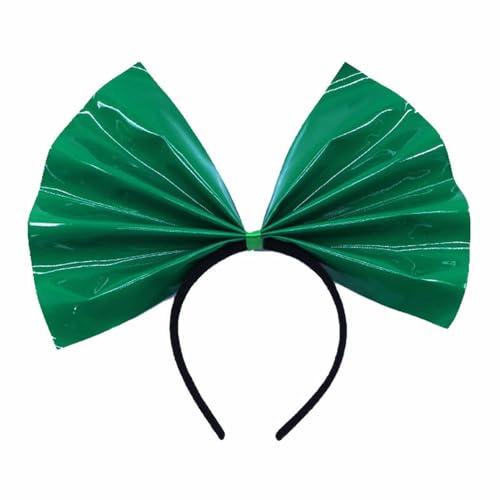 TDEOK Schweißbänder Stirn modisch und bequem, mit großer Schleife, Pailletten-Stirnband Laufen Stirnband Winter (Green, One Size) von TDEOK