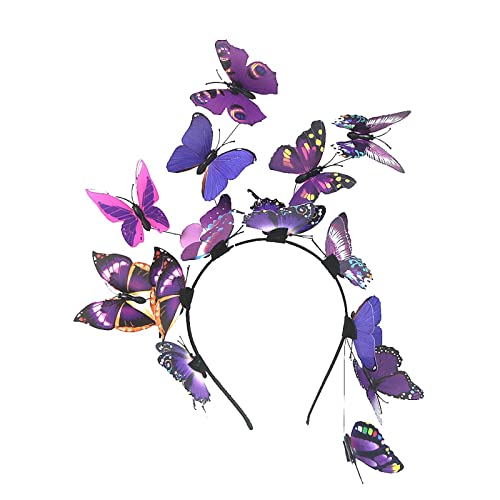 TDEOK Schweißband Arm Rot Frauen-Braut-Schmetterlings-Foto-H Kostüm Herren (Purple, One Size) von TDEOK