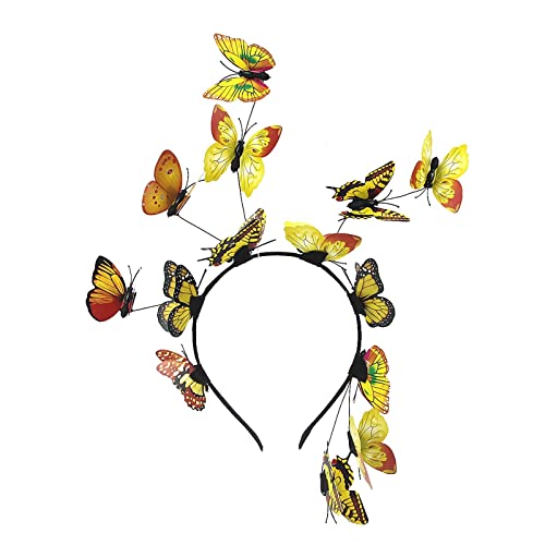 TDEOK Schweißband Arm Rot Frauen-Braut-Schmetterlings-Foto-H Kostüm Herren (Yellow, One Size) von TDEOK