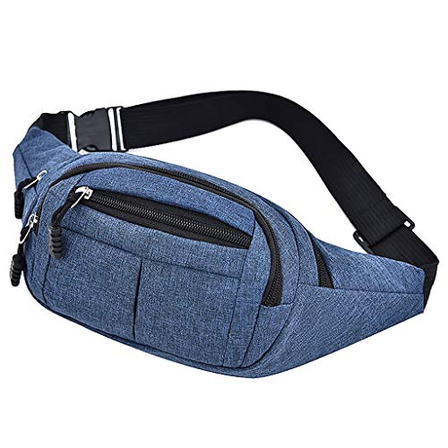 TDEOK Sport und Freizeit Taille für Frauen einfache Fitness Taillenpackungen für Männer Hüfttaschen Gürteltasche (Blue, One Size) von TDEOK