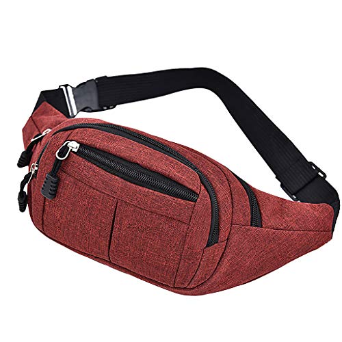 TDEOK Sport und Freizeit Taille für Frauen einfache Fitness Taillenpackungen für Männer Hüfttaschen Gürteltasche (Red, One Size) von TDEOK
