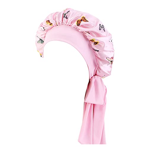 TDEOK Stirnband Frauen-Hut-Kappen-Haar-Turban-Wrap-Turban-Hüte-Bad-Dusch-Kappen-Baden-Hut-Haarschutz-Dus Schweißband Handgelenk Breit (Pink, One Size) von TDEOK