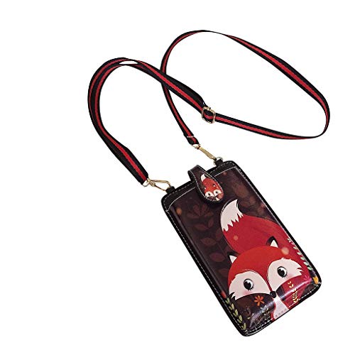 TDEOK Tasche Mobile 2019 niedliche Schulter lässige kleine Frauen Tasche Münztasche Telefontasche Damengeldbörse Rot Günstige Geldbörsen Für Damen (G, One Size) von TDEOK