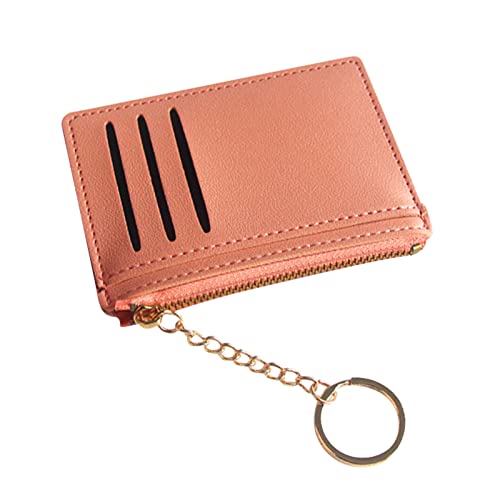 TDEOK Unisex Kleine Geldbörse Brieftasche Schlüsseletui Reißverschluss Brieftasche Kartenhalter Kitkartenhüllen Für Herren (Pink, One Size) von TDEOK