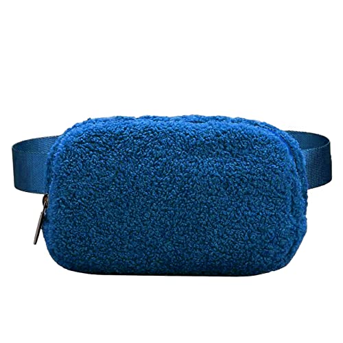 TDEOK multifunktionale Outdoor-Plüsch-Gürteltasche, eine Schulter-Brusttasche Hüfttaschen (Blue, One Size) von TDEOK