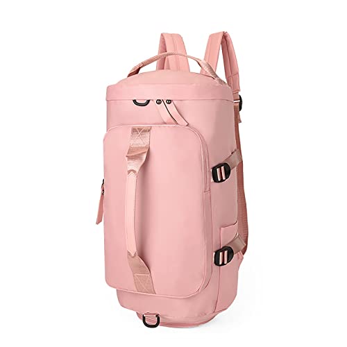 TDEOK wasserdichte leichte Faltbare Unisex-Sport-Wochenend-Reise-Eco-Fitness-Tasche Übernachtungstaschen Duffle Bag Woman Tasche Handgepäck (Pink, One Size) von TDEOK