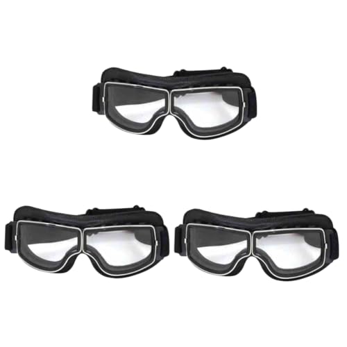TDXHHW 3 Stück UV-Brille for Schutz, Reitbrille, Skibrille, Schutzbrille, Dirt-Bike-Brille, Fahrradhelm, Dirt-Bike-Helm, Skihelm, Motor über Schutzbrille, Arbeit, Motorrad, Reitspiegel/80 von TDXHHW