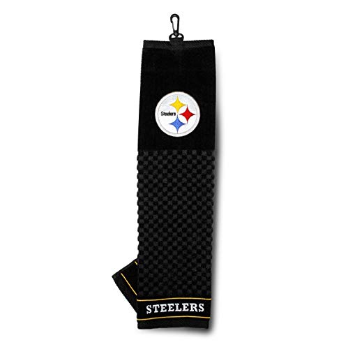 TEAM GOLF NFL Pittsburgh Steelers Golf-Handtuch, Bestickt, kariert, Scrubber Design, gesticktes Logo von Team Golf