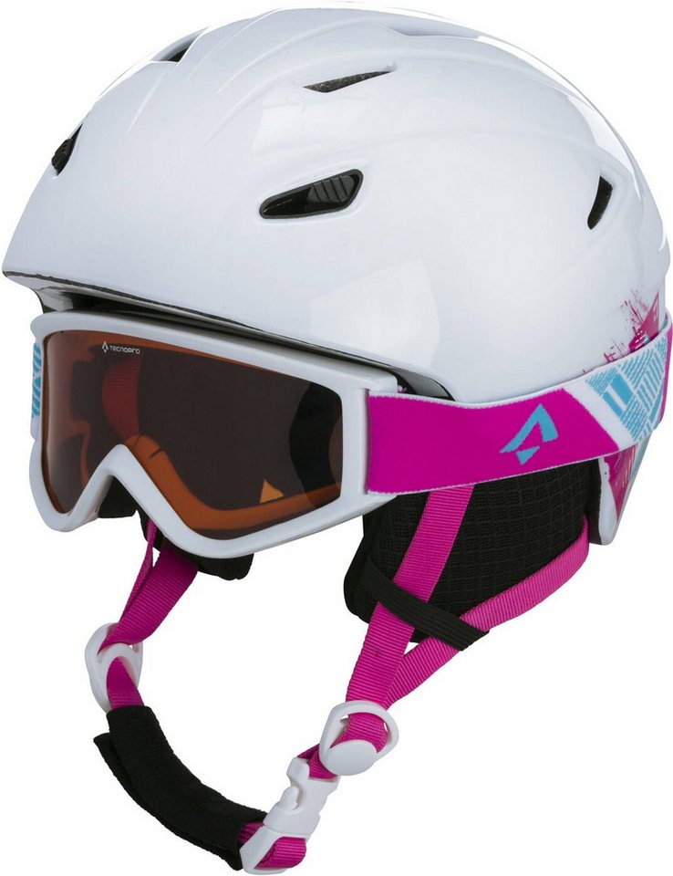 TECNOPRO Skihelm Ki.-Ski-Helm Pulse JR HS-016 + Free WHITE / PINK von TECNOPRO