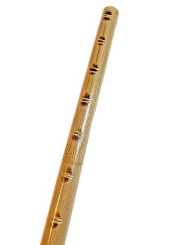 TEKKA BUDO Escrima Stick - Tiger Style - 65 cm - Stock Rattan geschliffen - Brandmuster von TEKKA BUDO