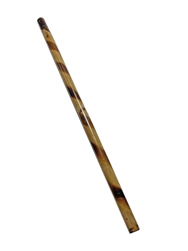 TEKKA BUDO Escrima Stock - Rattan Trainingsstick 65 cm - Brandmuster Spirale - Holz Kurzstock Arnis Kali Kampfsport von TEKKA BUDO