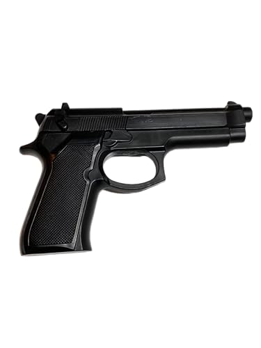 TEKKA BUDO Gummi-Pistole schwarz - 22 cm - detailgetreue Trainingspistole Hartgummi - Kampfsport, Selbstverteidigung von TEKKA BUDO