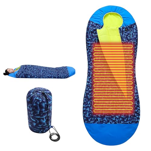 USB-betriebener beheizter Beutel mit 3 einstellbaren Temperaturen, für Outdoor-Camping und Innenbereich, leichtes Polyester, Mehrzweck-USB-Schlummersack von TEMOOUES