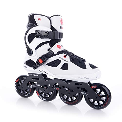 TEMPISH Fitness Inline Skate Ezza 90 | für Herren | optimale Passform | Training Skating | ABEC 9 | 6 Größen I Weiß-Schwarz-Rot von TEMPISH