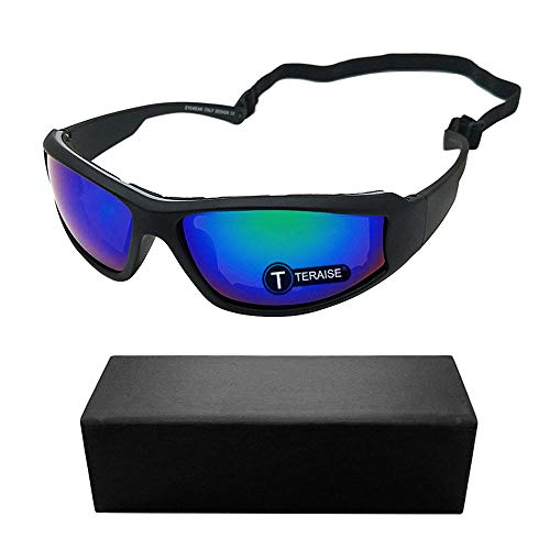 TERAISE Motorrad-Reitbrille-Sicherheits-Ski-Schutzbrillen justierbare UV400 schützende windundurchlässige staubdichte Anti-Nebel-Sonnenbrille für verschiedene Sportarten im Freien(Green) von TERAISE
