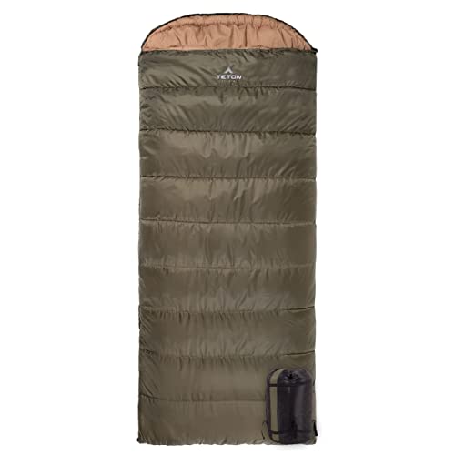 Teton Sports Celsius XL-7 C/+ 20 F Schlafsack; inklusive Kompressions-Sack, grün von Teton Sports