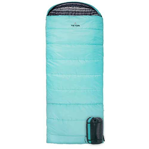TETON Sports Unisex-Erwachsene Celsius normaler Schlafsack ideal für Familien-Camping kaltem Wetter, Blaugrünes Polyfutter, 80 x 33-Inch, Right von TETON Sports