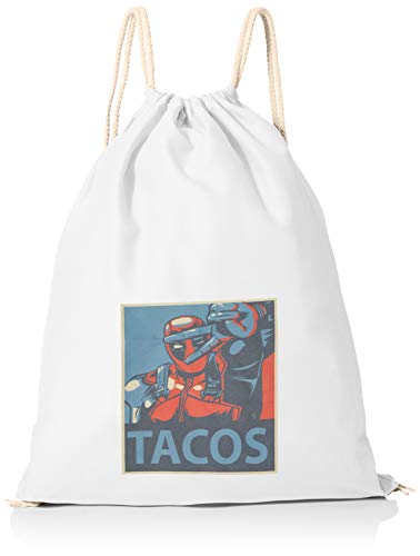 TEXLAB Tacos 4 Life - Turnbeutel, weiß von TEXLAB