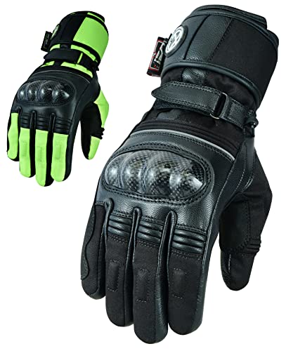 Texpeed Motorradhandschuhe Damen Winter wasserdicht - Biker warm Handschuhe mit Protektoren - Schwarz - XS von Texpeed