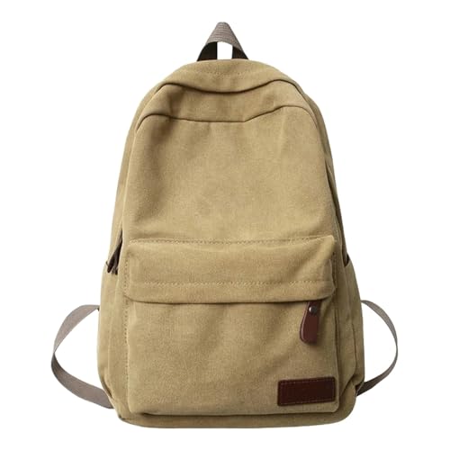 TEideaSchulrucksack Canvas Backpacks Unisex Large Capacity Packages Fashion Simple School Bags-C von TEidea