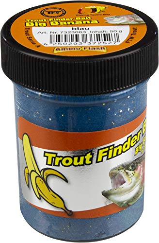 TFT FTM Trout Finder Bait - Big Banana Glitter Paste 50g BLAU - Schwimmend Forellenangeln von TFT