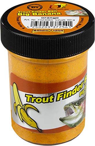 TFT FTM Trout Finder Bait - Big Banana Glitter Paste 50g ORANGE - Schwimmend Forellenangeln von TFT