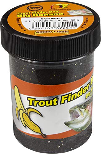 TFT FTM Trout Finder Bait - Big Banana Glitter Paste 50g SCHWARZ - Schwimmend Forellenangeln von TFT