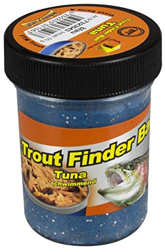 TFT FTM Trout Finder Bait Tuna Glitter Paste 50g Blau Schwimmend 7323043 Thunfisch Forellenteig Forellenpaste Teig Paste Forellenangeln von TFT