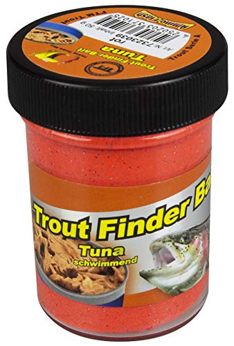TFT FTM Trout Finder Bait Tuna Glitter Paste 50g Rot Schwimmend 7323039 Thunfisch Forellenteig Forellenpaste Teig Paste Forellenangeln von TFT