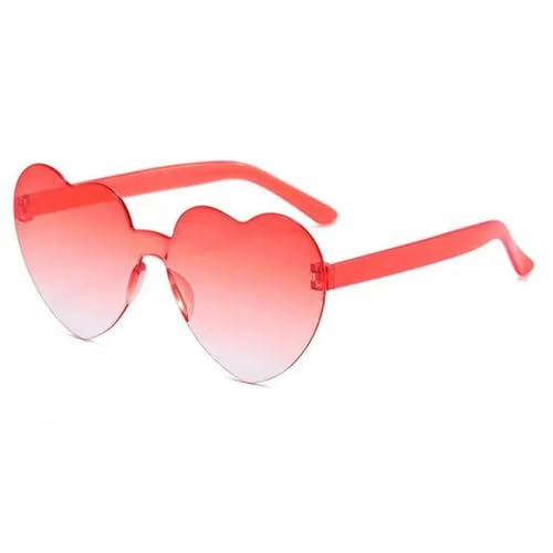 TGGOHIGH Sonnenbrille 2pcs Herzform Frauen Sonnenbrille Brille Für Frauen Transparente Frameles Sonnenbrille-03 von TGGOHIGH
