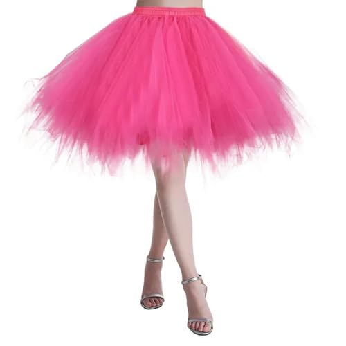 TGGOHIGH Tüllrock Damen Prinzessin Fairy Tulle Rock Falten Tanz Tutu Röcke Frauen Lolita Petticoat-v-m von TGGOHIGH