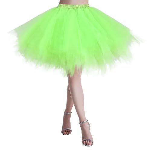 TGGOHIGH Tüllrock Damen Prinzessin Fairy Tulle Rock Falten Tanz Tutu Röcke Frauen Lolita Petticoat-z-m von TGGOHIGH
