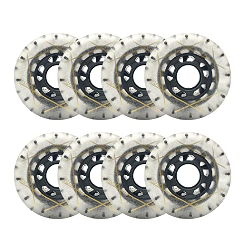 TGHY 8 Stück Inliner Rollen Ersatz Rollen Räder Inline Skates Rollen Wheel Inline Skate RäDer mit Lager Roller Skates Inliner Rollen 52 Funkensteine 72mm/76mm/80mm 88A,Silber,80mm von TGHY