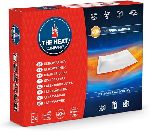 THE HEAT COMPANY Ultrawärmer Wärmepad - 3 Stück - EXTRA WARM - Transportwärmer ohne Klebefläche - Akkuwärmer - 40 Stunden verlässliche Wärme - sofort einsatzbereit - luftaktiviert - rein natürlich von THE HEAT COMPANY
