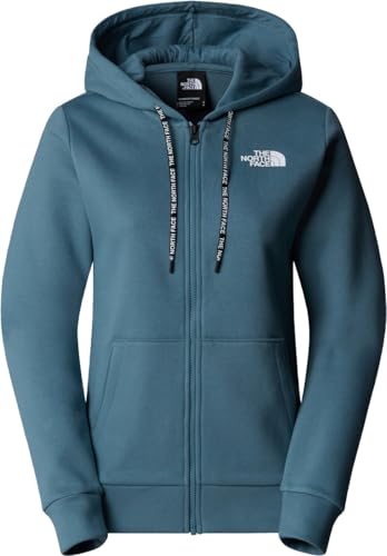 THE NORTH FACE NF0A88WR422 W Blanca Peak Poly Cotton FZ HD Sweatshirt Damen Stormy Blue Größe S von THE NORTH FACE