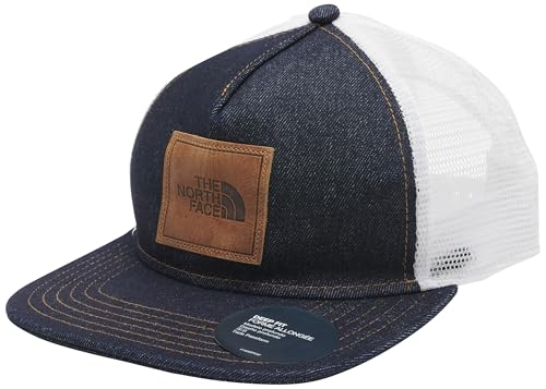 THE NORTH FACE NF0A8BMEBM7 TBD Jimmy Chin Trucker Hat Herren Denim/Leather Patch Größe OS von THE NORTH FACE