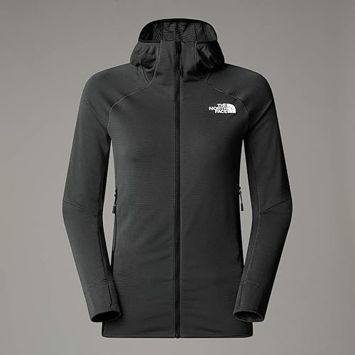 THE NORTH FACE NF0A8BSZMN8 W Bolt Polartec Hoodie Sweatshirt Damen Asphalt Grey/TNF Black Größe XS von THE NORTH FACE