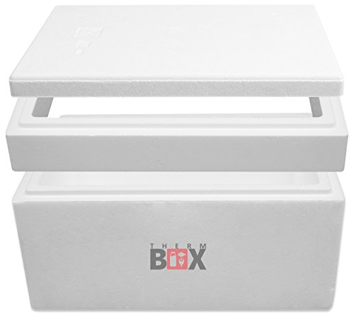 THERM BOX Modularbox 43M 57x38x36cm Wand 4cm Volumen 43L Styroporbox Isolierbox Kühlbox Warmhaltebox Wiederverwendbar von THERM BOX